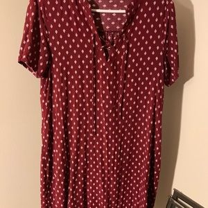 Old Navy Maroon Shift Dress
